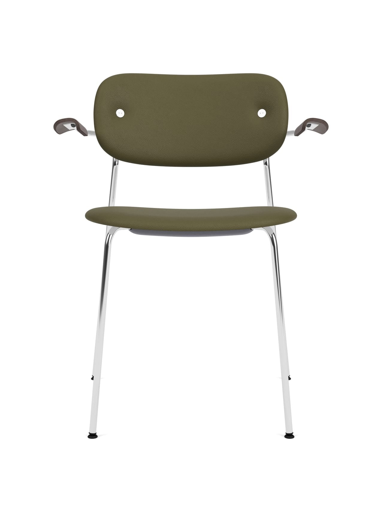 Co Dining Chair, fully upholstered with armrest, Chrome