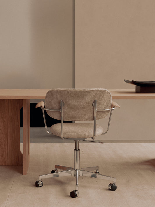 Co Task Chair, Fully Upholstered w/armrest, Aluminium base