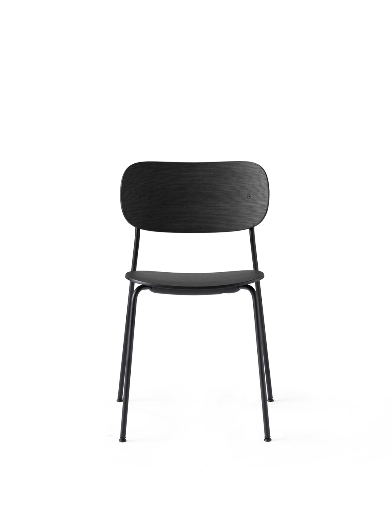 Co Dining Chair, Black steel, Veneer