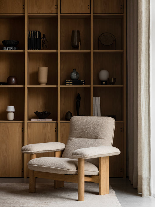 Brasilia Lounge Chair, High Back, Textile