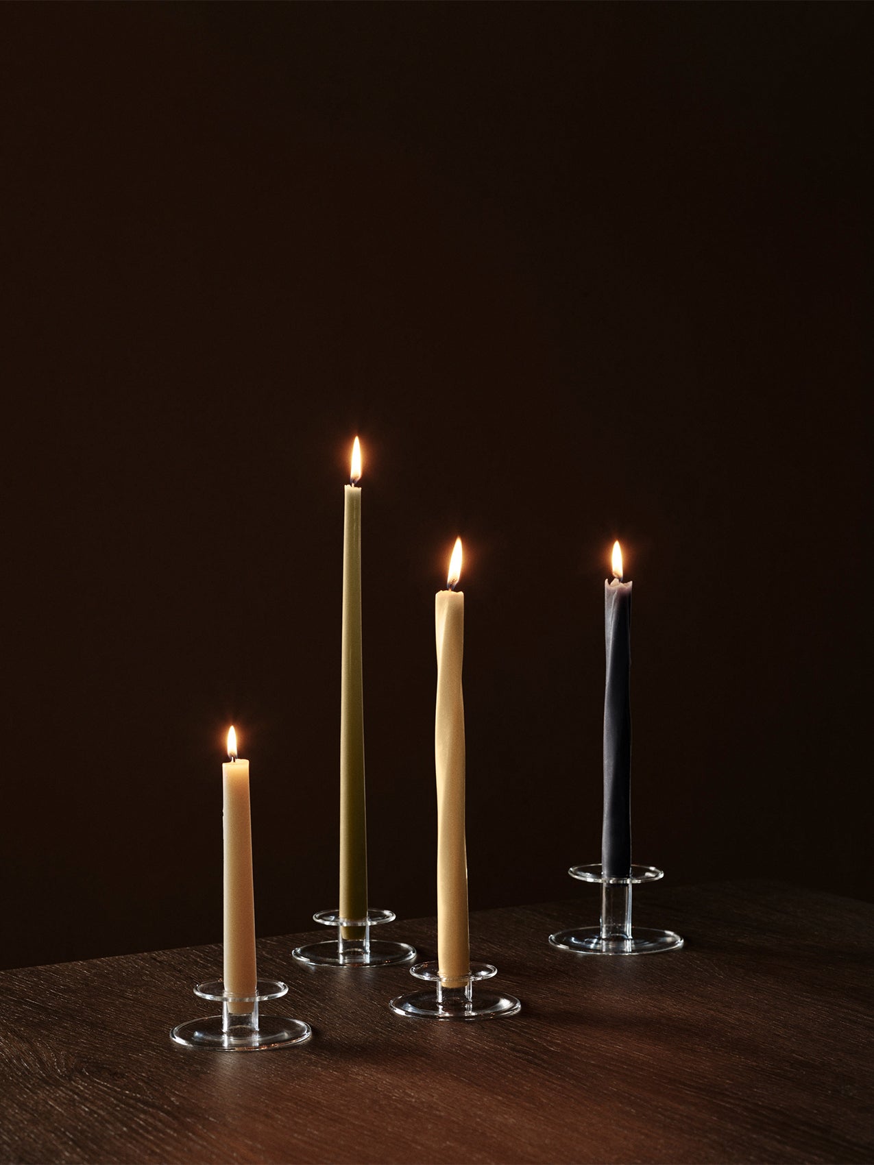 Twist Tapered Candles, Set of 4