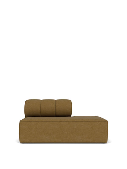A front-facing Eave Seamline Modular Sofa, 86, Open End in a textured golden-brown fabric, set against a white background.