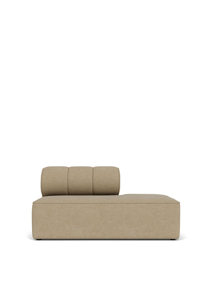 The Eave Seamline Modular Sofa, 86, Open End, shown from the front. The beige fabric module has a single bolster backrest.