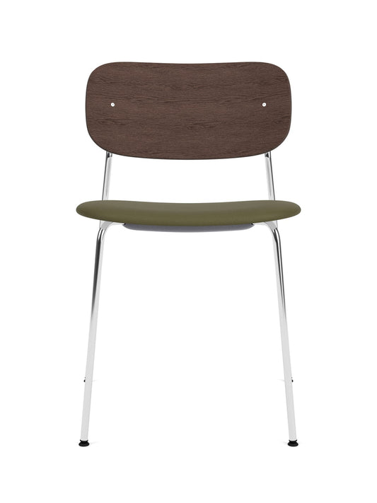 Co Dining Chair, upholstered seat, Chrome