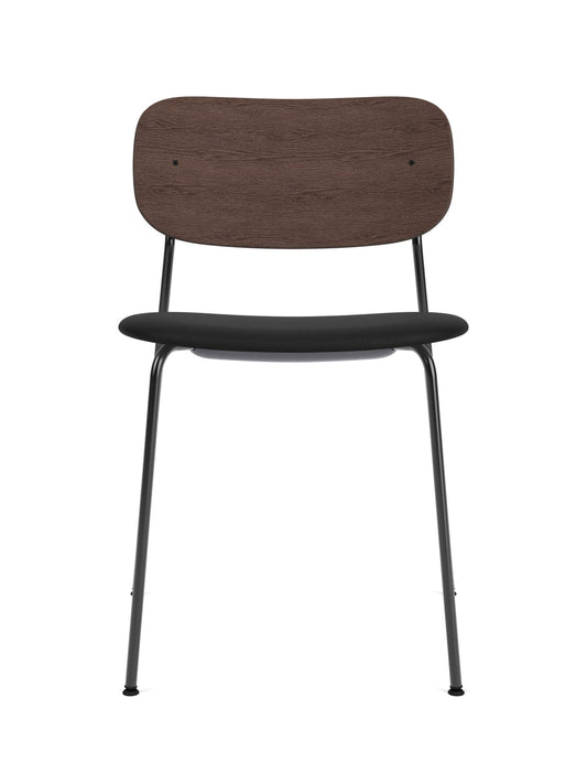 Co Dining Chair, upholstered seat, Chrome