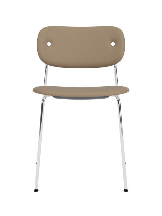 Co Dining Chair, fully upholstered, Chrome