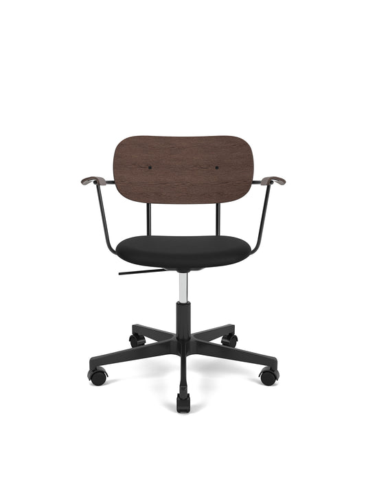 Co Task Chair, Seat Upholstered w/armrest, Black base