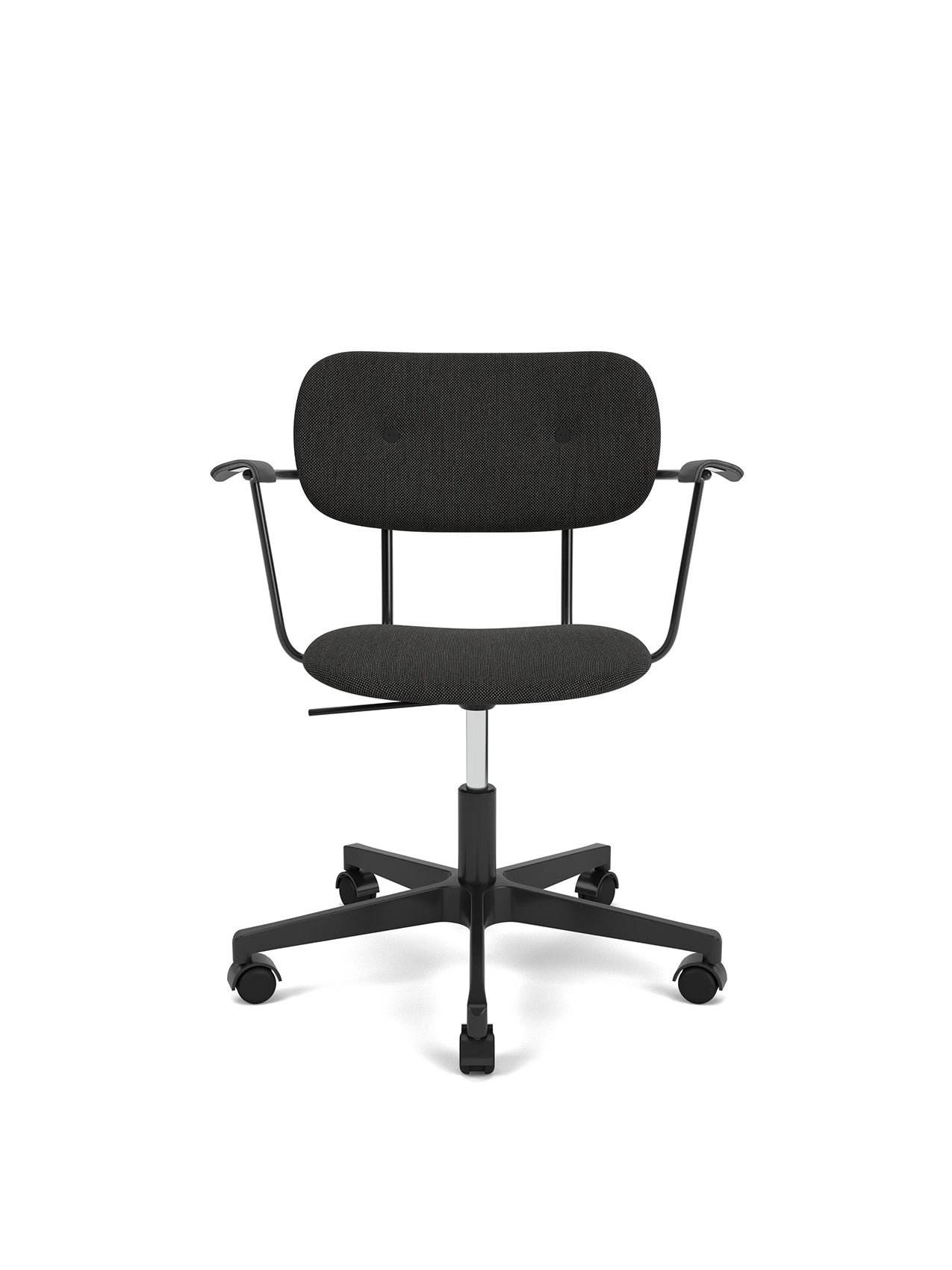 Co Task Chair, Fully Upholstered, w/armrest, Black base