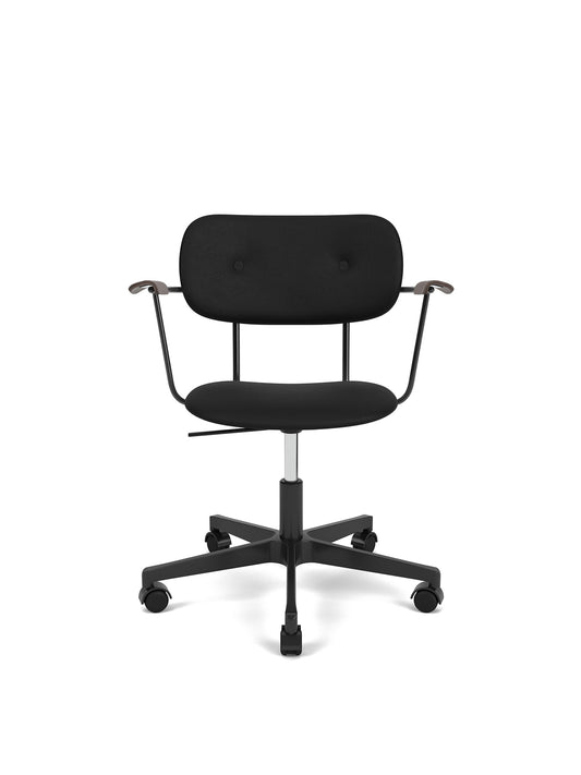 Co Task Chair, Fully Upholstered, w/armrest, Black base