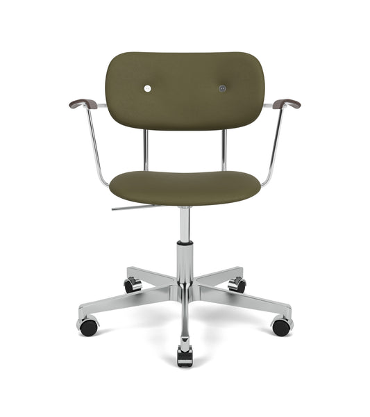 Co Task Chair, Fully Upholstered w/armrest, Aluminium base