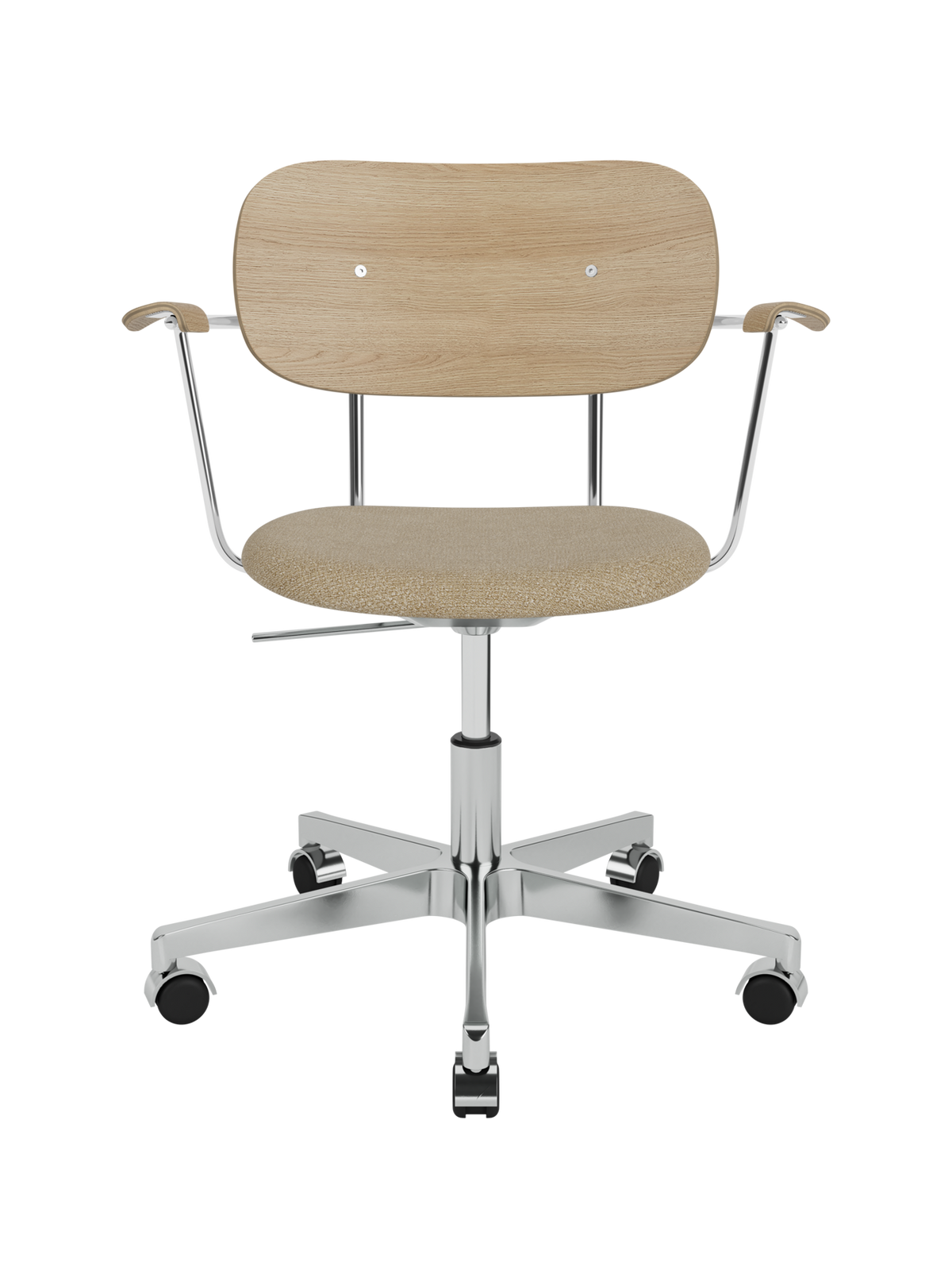 Co Task Chair, Seat Upholstered w/armrest, Aluminium base