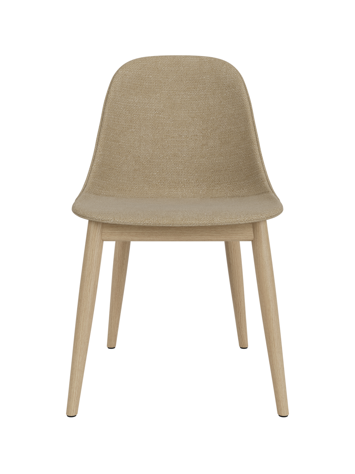 Harbour Side Dining Chair featuring beige Audo Bouclé 02 upholstery and a natural oak wooden base.
