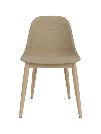Harbour Side Dining Chair featuring beige Audo Bouclé 02 upholstery and a natural oak wooden base.
