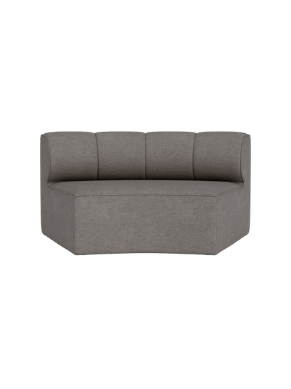 Grey Eave Seamline Modular Sofa 86 Concave Open Section in textured Audo Bouclé fabric with a curved silhouette.
