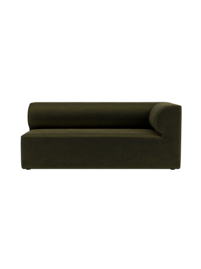 Eave Modular Sofa Corner 172 in dark olive Champion 035 upholstery, featuring a minimalist design and a curved backrest.