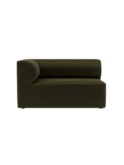 Eave Modular Sofa Corner 129 in dark green Champion 035 upholstery, featuring a deep seat and curved backrest.