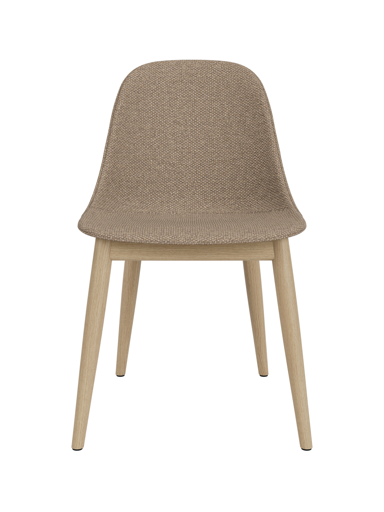 Harbour Side Dining Chair with Logan Flint upholstery and a natural oak wooden base, set against a plain background.