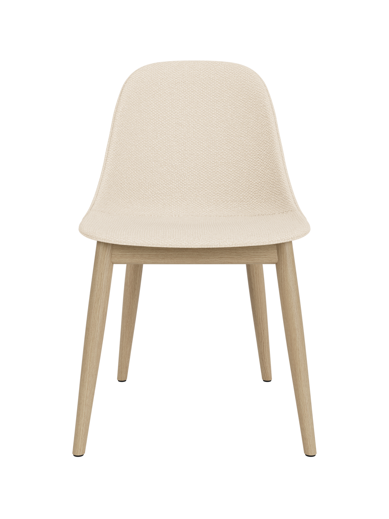Harbour Side Dining Chair featuring a Logan Jasmine upholstered shell and natural oak wooden legs.