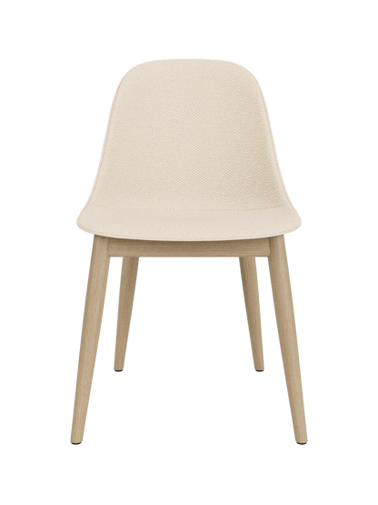 Harbour Side Dining Chair featuring a Logan Jasmine upholstered shell and natural oak wooden legs.
