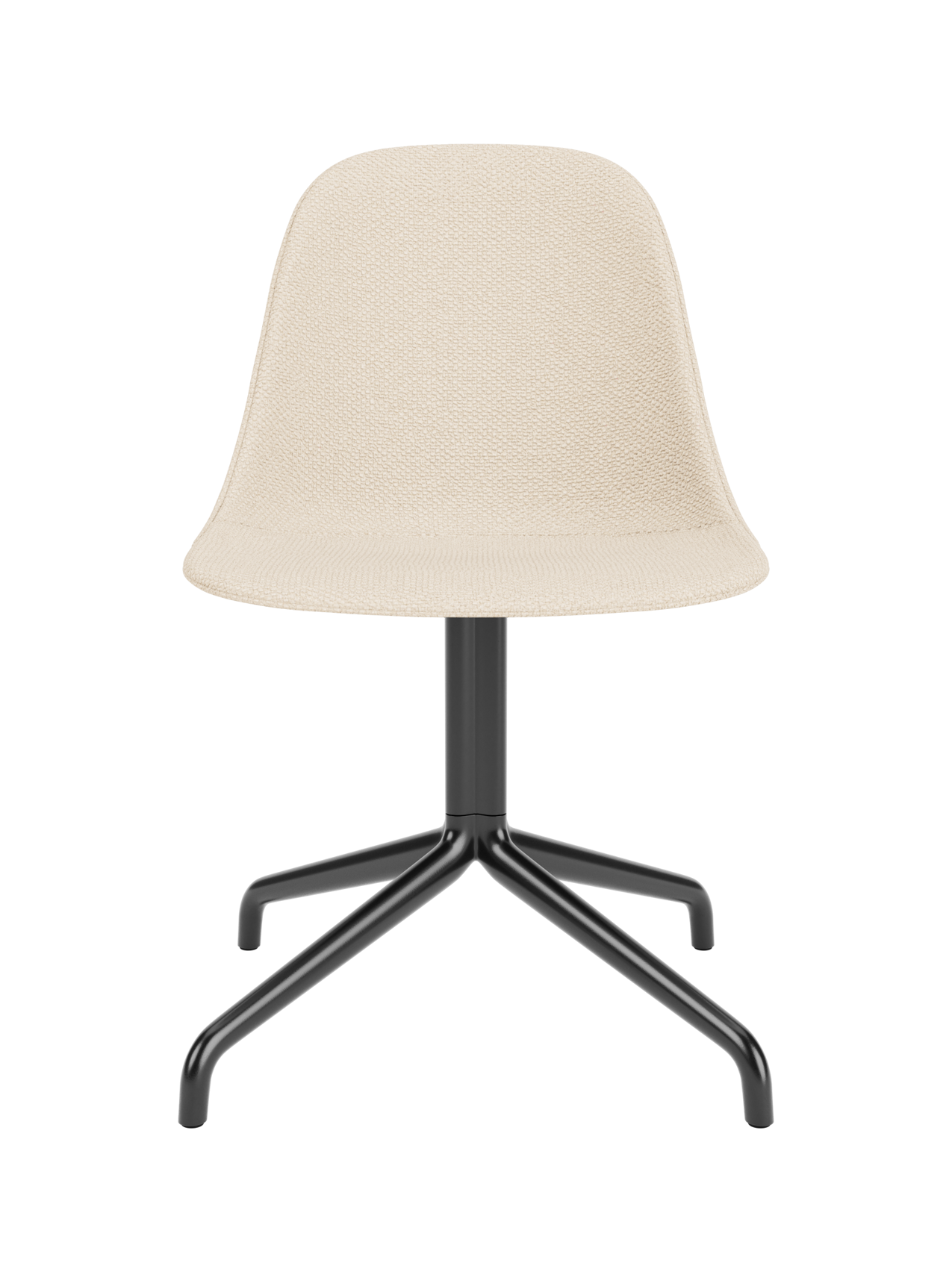 Harbour Side Dining Chair featuring cream Logan Jasmine upholstery and a black powder-coated star base.