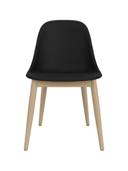 Harbour Side Dining Chair with black Sierra 1001 upholstery and a natural oak wooden base.