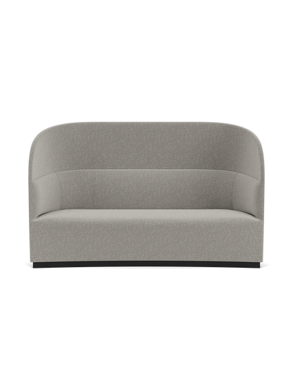 The Tearoom Sofa, High Back in Safire 006 fabric. A front view showing its curved, high-backed silhouette and dark base.