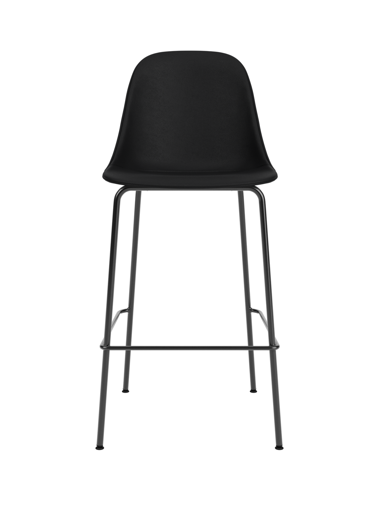 Harbour Side Counter Chair in black Sierra 1001 upholstery with slim black powder-coated steel legs.