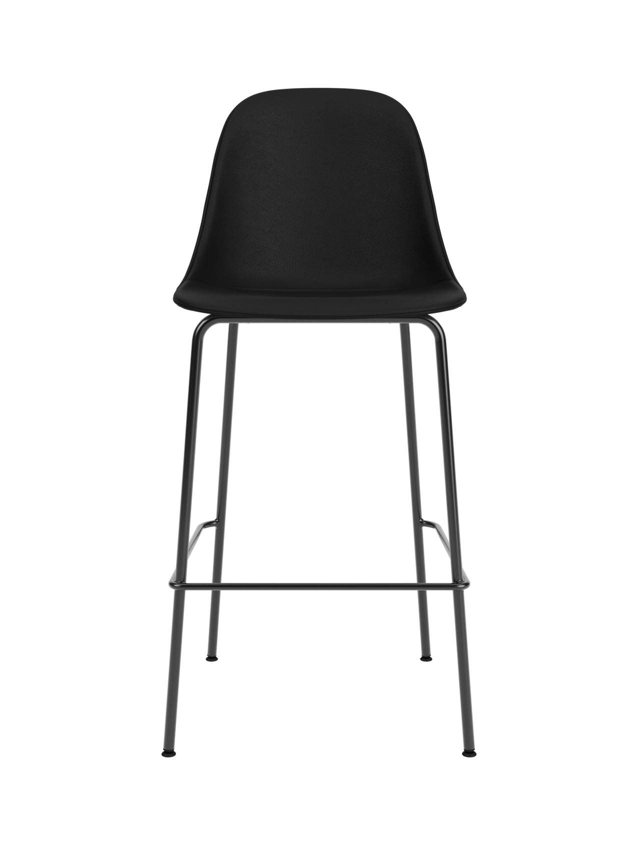 Upholstered Harbour Side Bar Chair in black Sierra 1001 with a slender black powder-coated steel base.