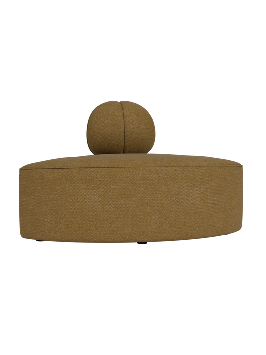Eave Seamline Modular Sofa Convex Corner in brown Audo Bouclé 06 fabric with a rounded, architectural silhouette.