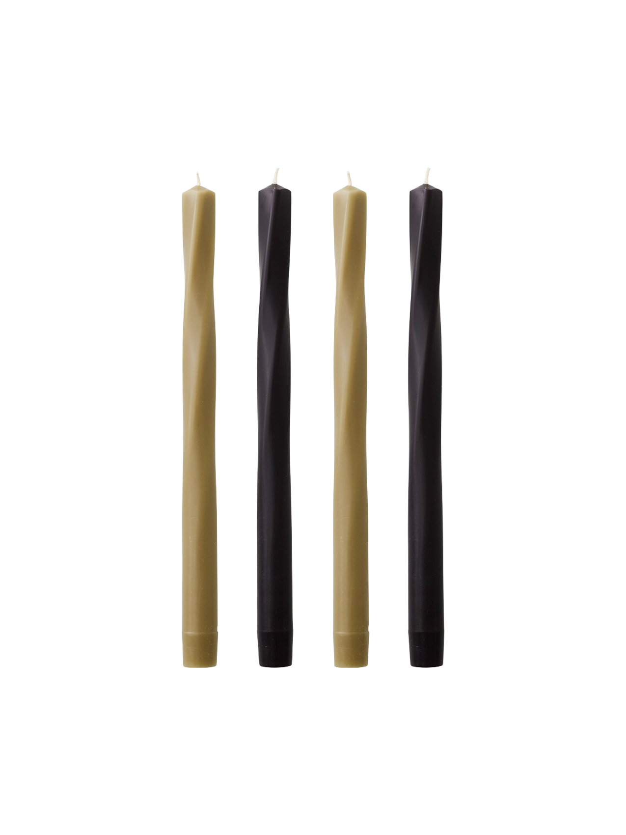 Twist Tapered Candles, Set of 4