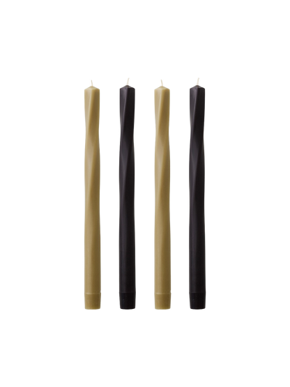 Twist Tapered Candles, Set of 4