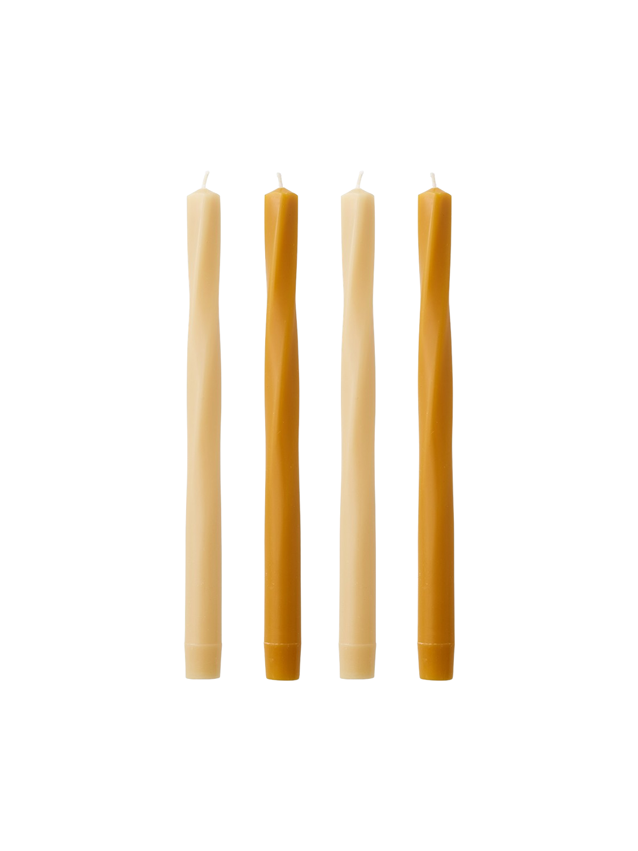 Twist Tapered Candles, Set of 4