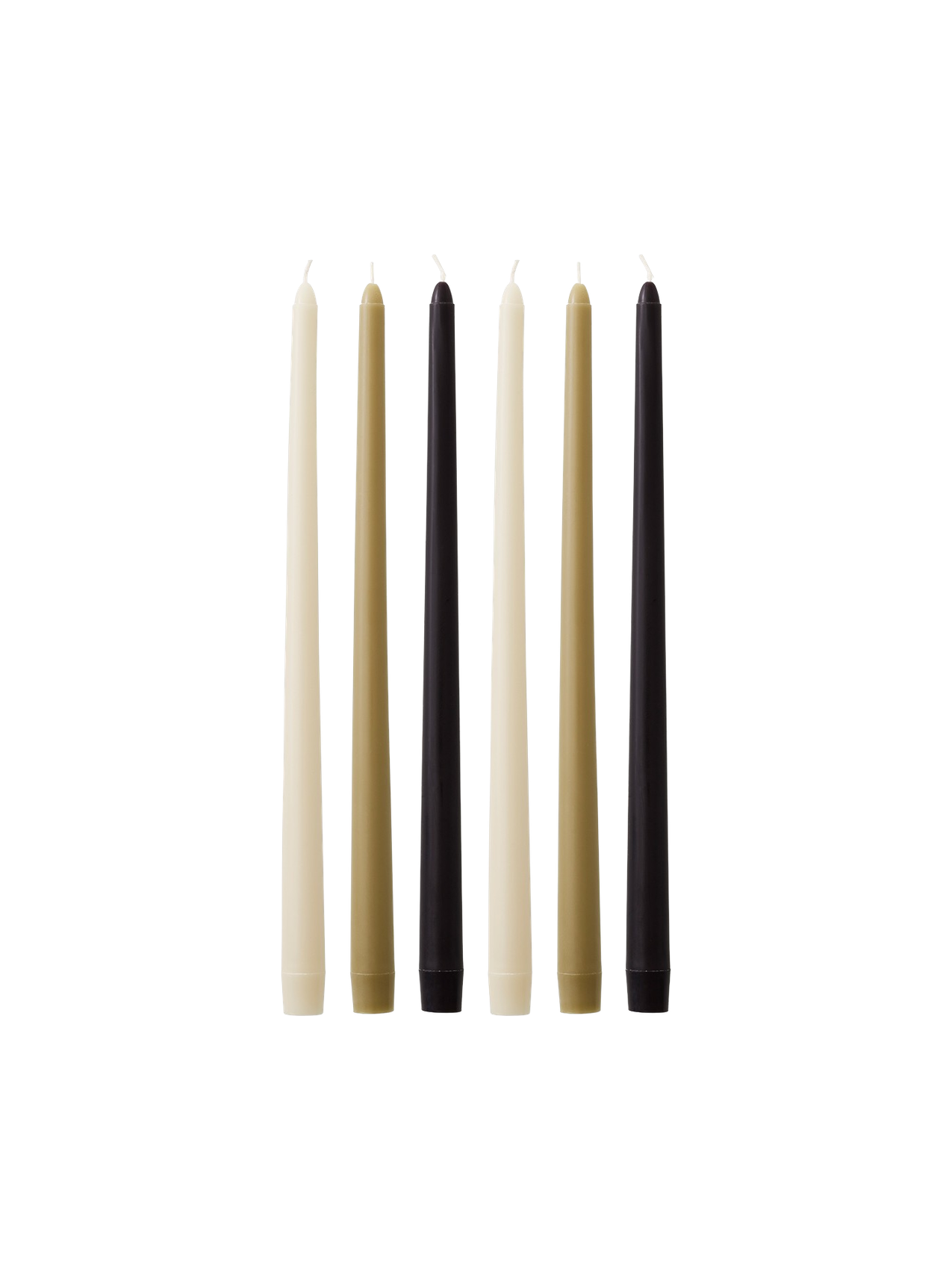 Spire Smooth Tapered Candles, Set of 6