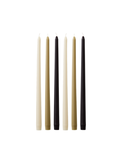 Spire Smooth Tapered Candles, Set of 6