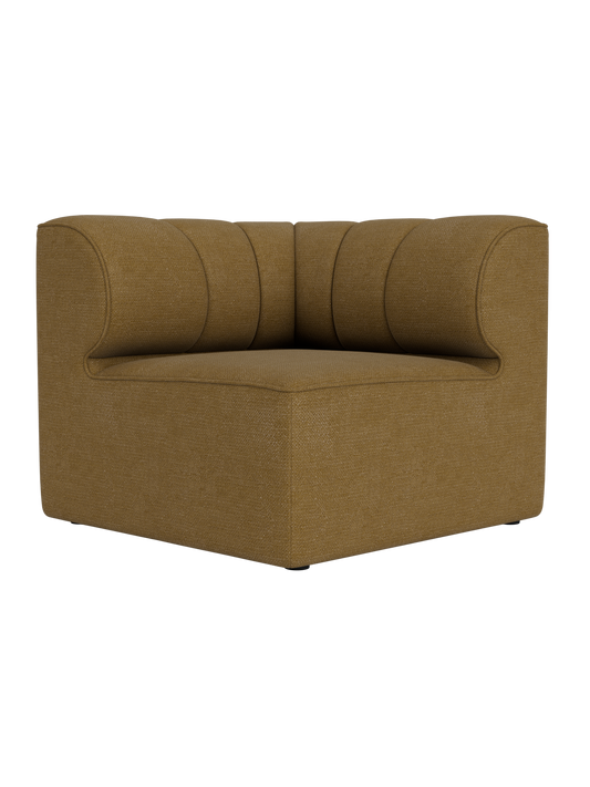 Ochre Eave Seamline Modular Sofa 86 Corner in Audo Bouclé 06 fabric with distinctive vertical seam detailing.