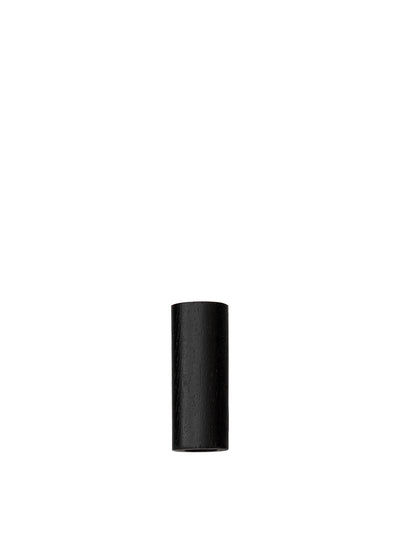 Front view of the Turning Table, Center Piper in black. The cylindrical wooden sparepart is shown against a white background.