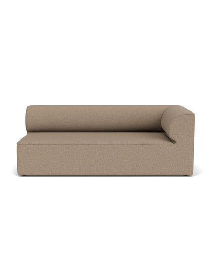 Eave Modular Sofa, 96, Corner 192, a right-corner module upholstered in textured, light brown Logan Flint fabric.