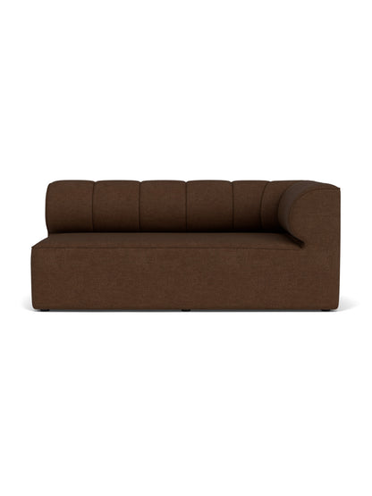 Front view of the Eave Seamline Modular Sofa, Corner 172, in textured brown bouclé fabric against a white background.
