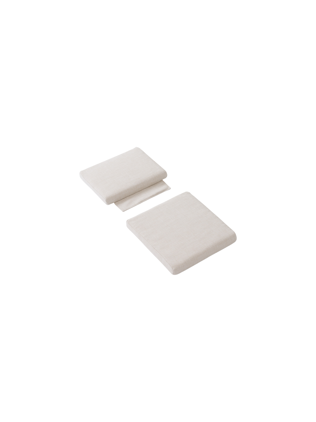 Bloss Garden Dining Chair Cushion Set in a light textile, featuring a separate seat and back cushion shown from an angle.