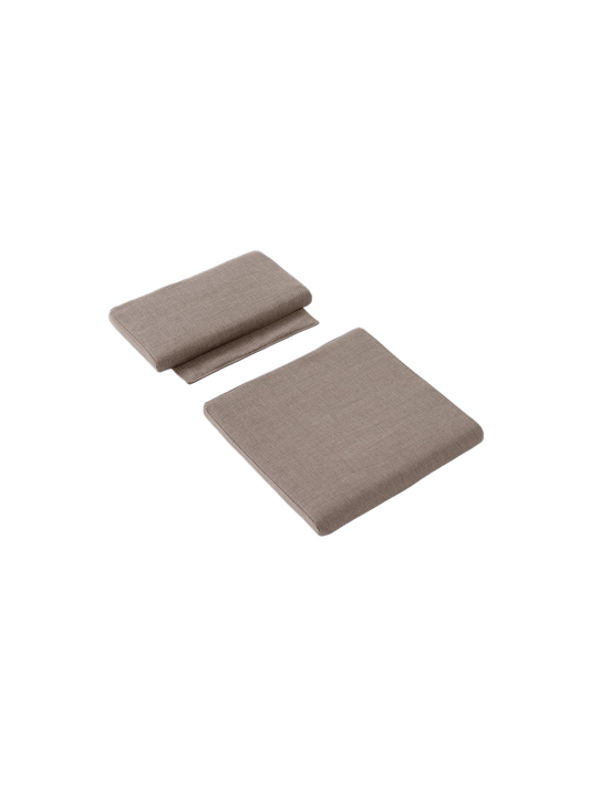Bloss Garden Lounge Chair Cushion Set in soft textured fabric shown from an angled perspective against a black background.