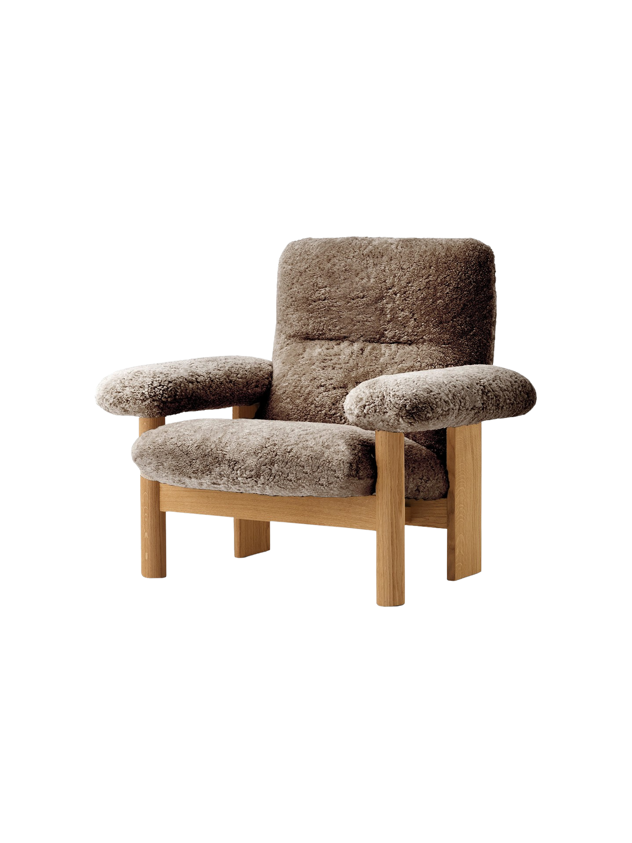 Brasilia Lounge Chair, High Back, Sheepskin