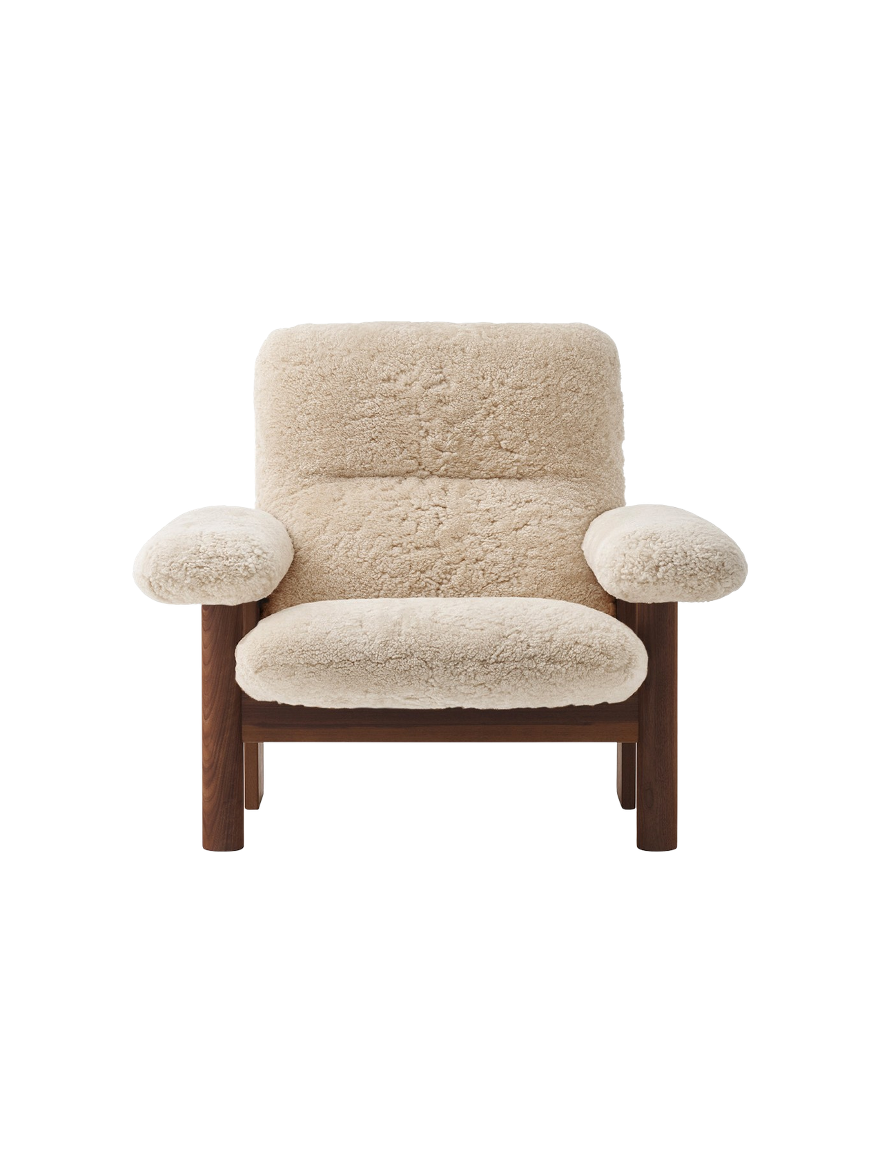 Brasilia Lounge Chair, High Back, Sheepskin