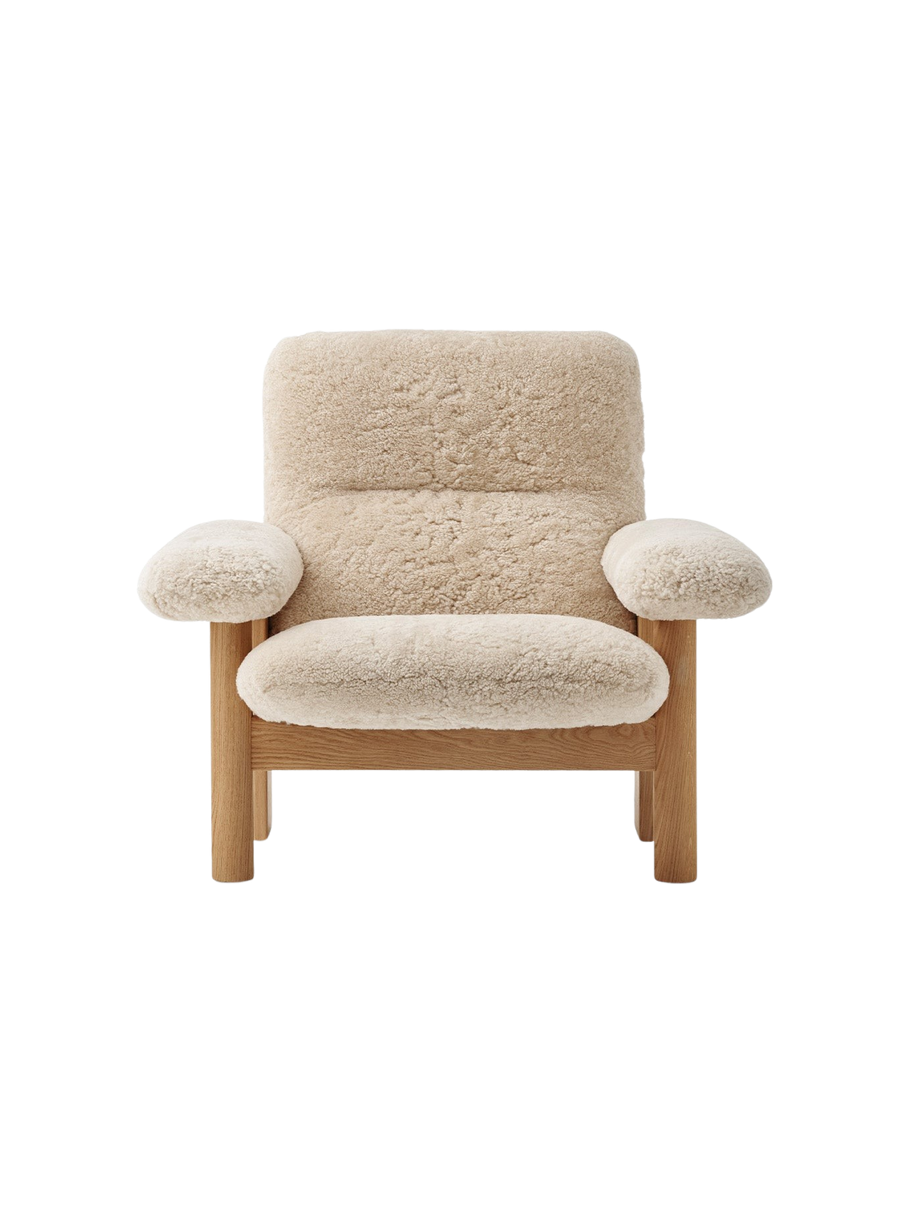 Brasilia Lounge Chair, High Back, Sheepskin
