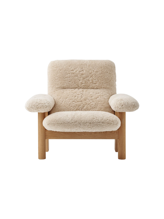 Brasilia Lounge Chair, High Back, Sheepskin