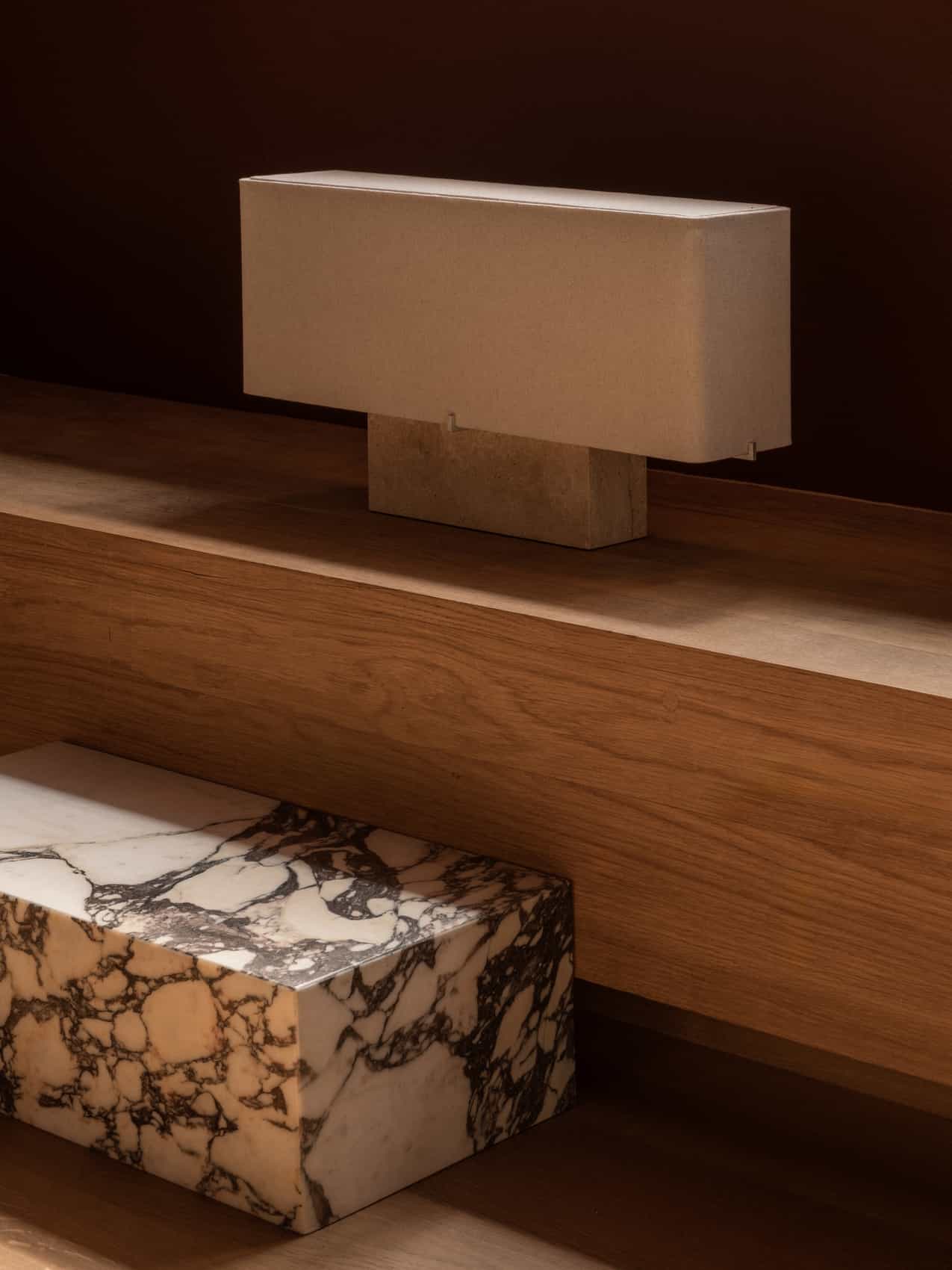 Nonna Table Lamp, Travertine
