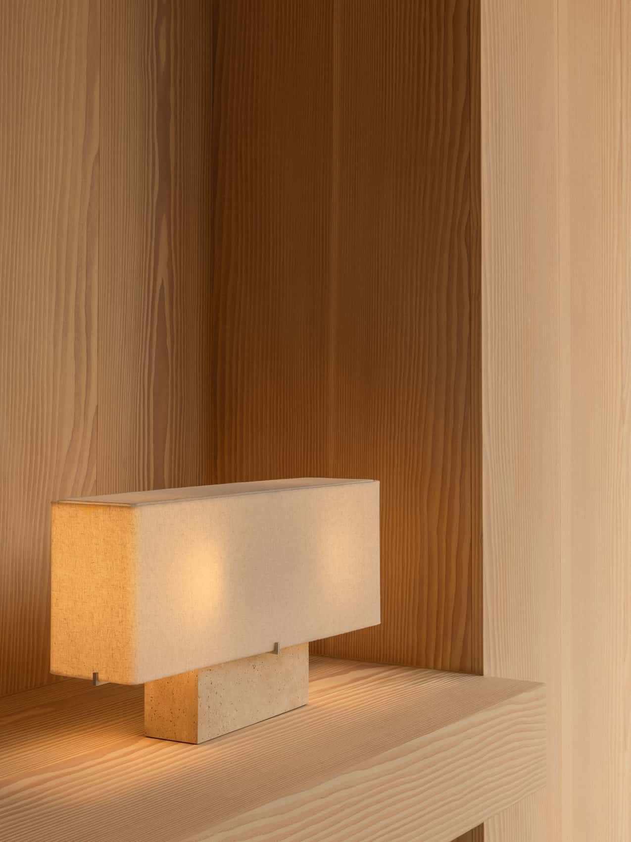 Nonna Table Lamp, Travertine