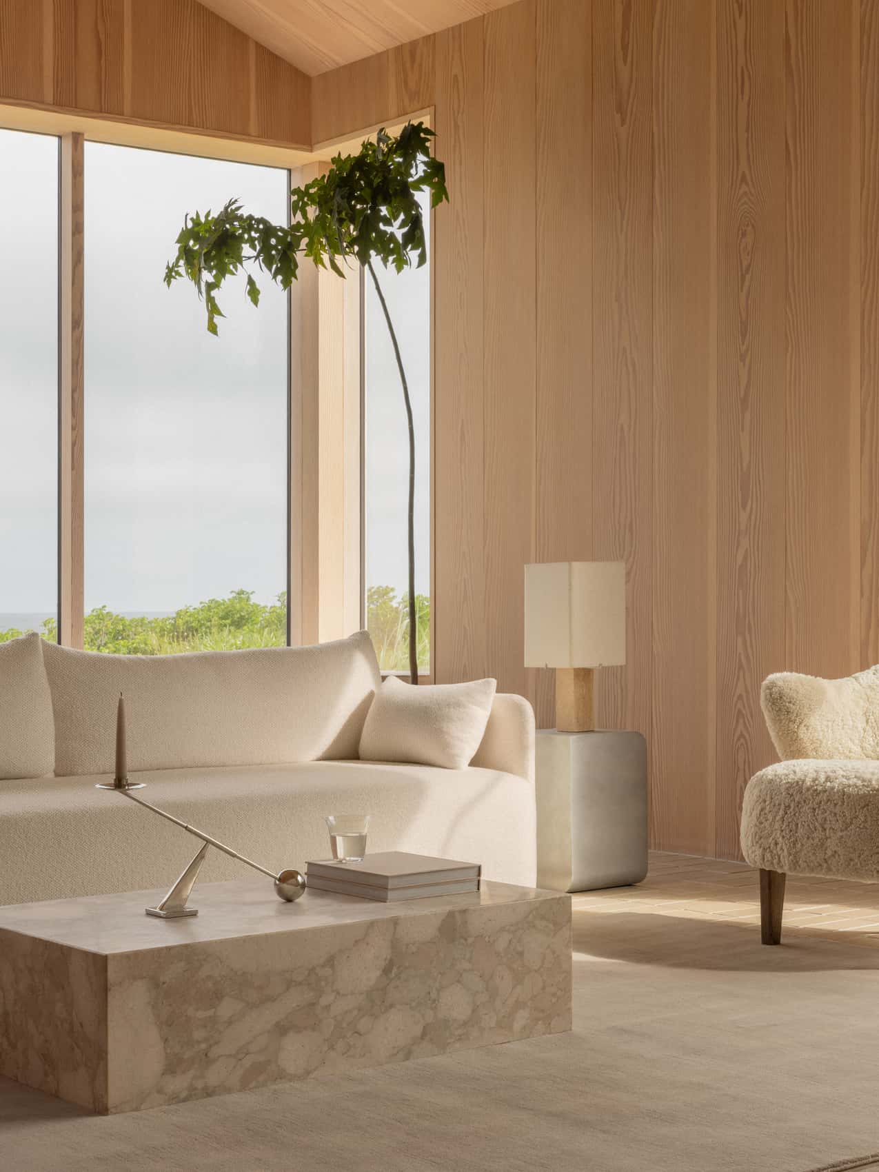 Nonna Table Lamp Travertine Lamp by Krøyer-Sætter-Lassen