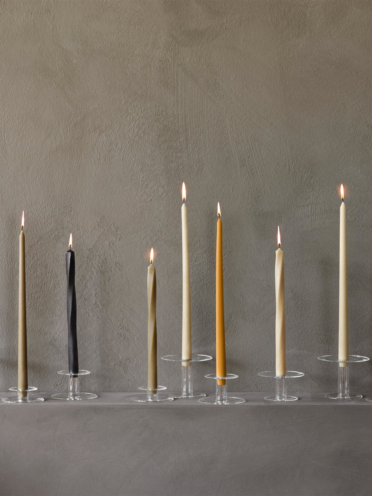 Spire Smooth Tapered Candles, Set of 6