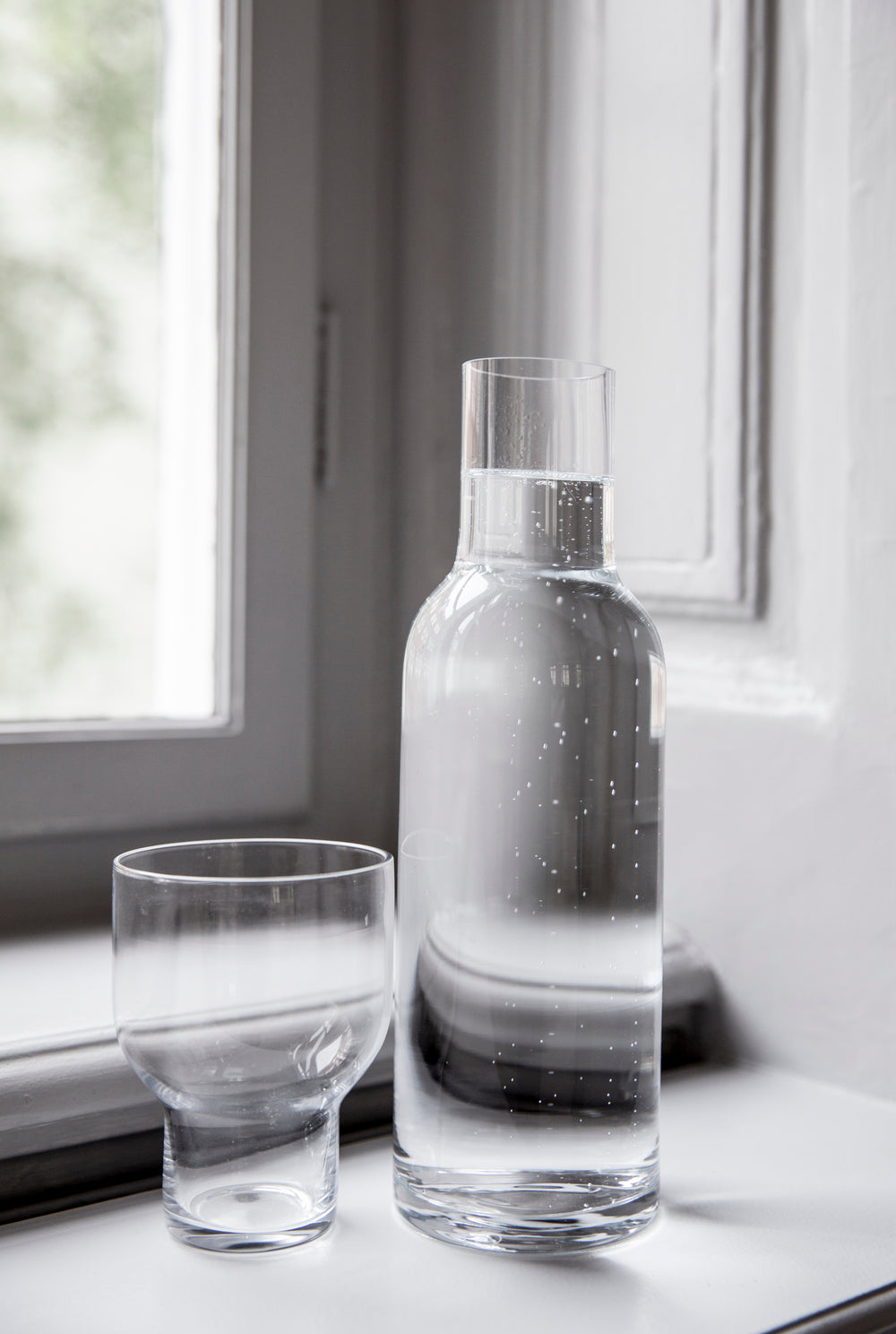 Water Bottle 34oz - Mouth Blown Glass