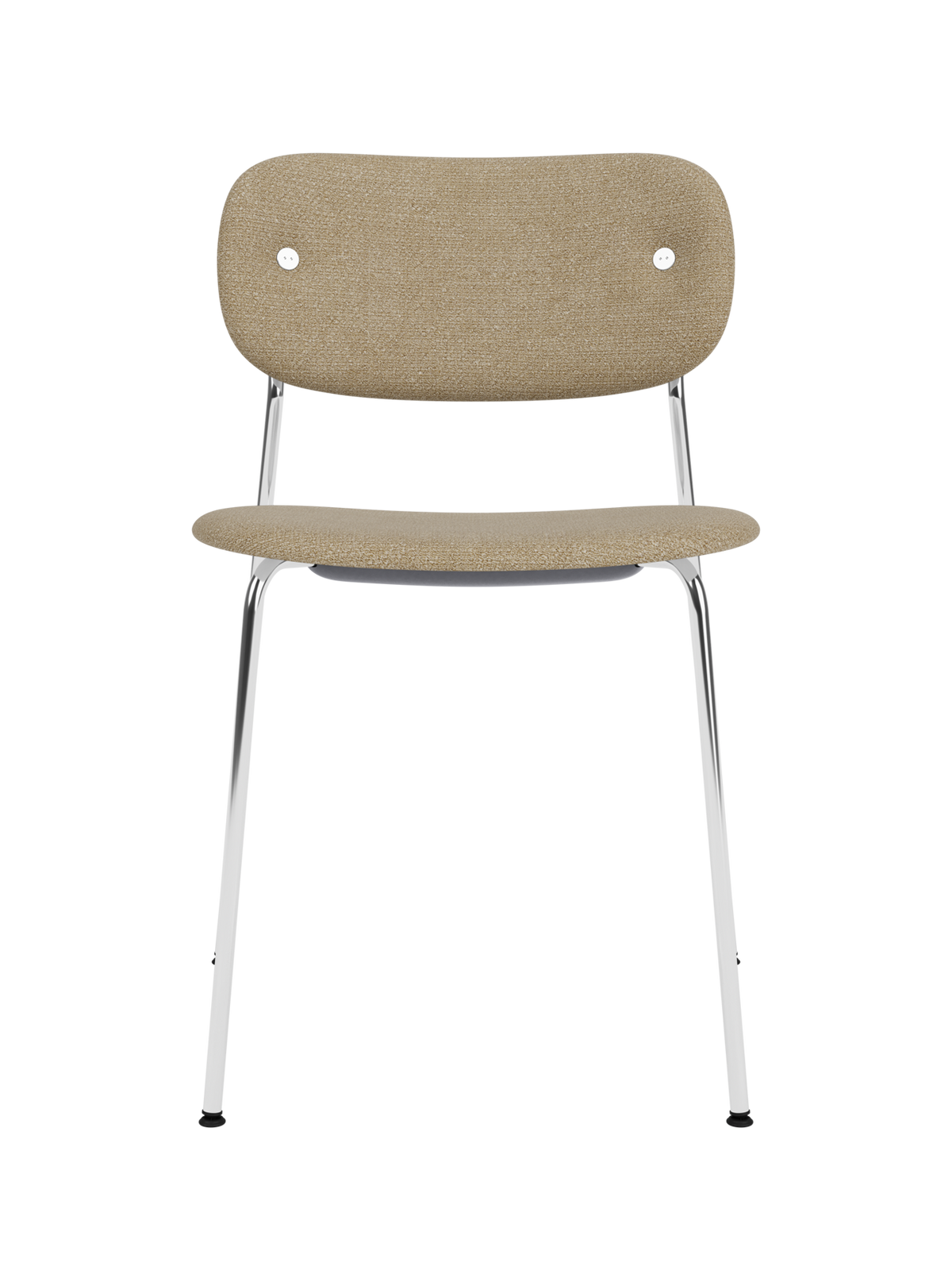 Co Dining Chair, fully upholstered, Chrome